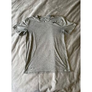 Nike Dri-FIT Mens Heather Grey Short Sleeve Training T-Shirt Size M
